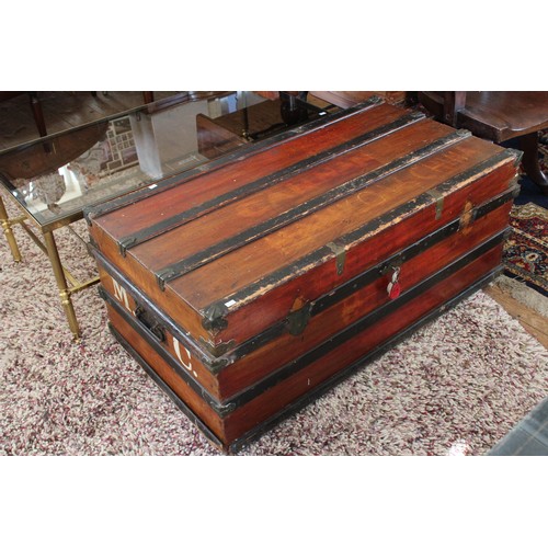 433 - A Large Cabin Trunk made for the Chinese market with Brass decoration