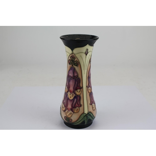 561 - A Modern Moorcroft Art Nouveau Design Flare Lipped Vase Decorated with Fox Gloves.