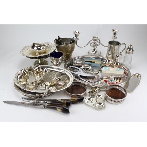 96 - A quantity of Silver Plated Fruit Baskets, Ice Buckets and Trays.