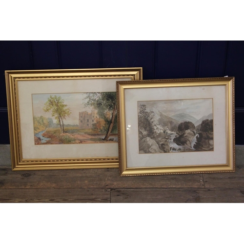 614 - Two water colours depicting scenes of Cumberland.