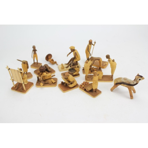 500 - A Collection of Nigerian Carved Wood Figures 