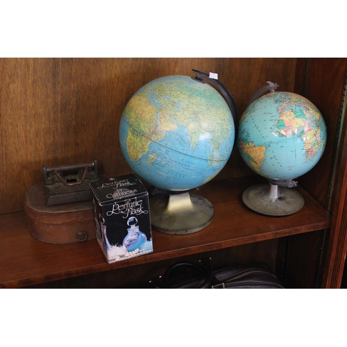 512 - Two 1950's-1960's Globes along with a Collar Box.