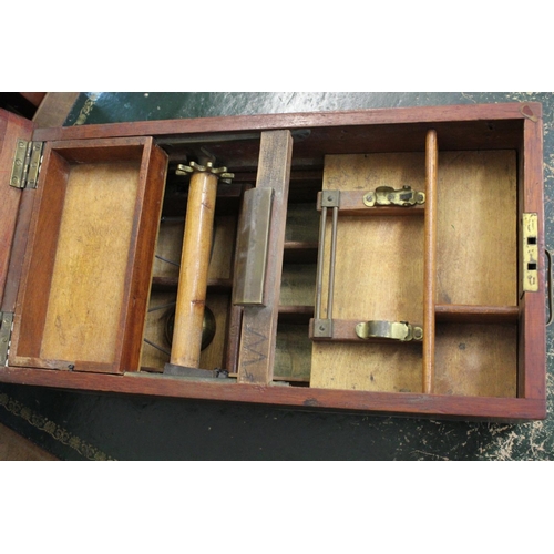 516 - A Late 19th Century Mahogany & Brass mounted Cash Till with a Glass Top from a shop in 