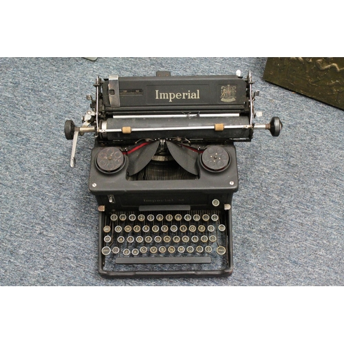 518 - An Imperial Type Writer Top Column Shift U Base in Black Enamelled Case.