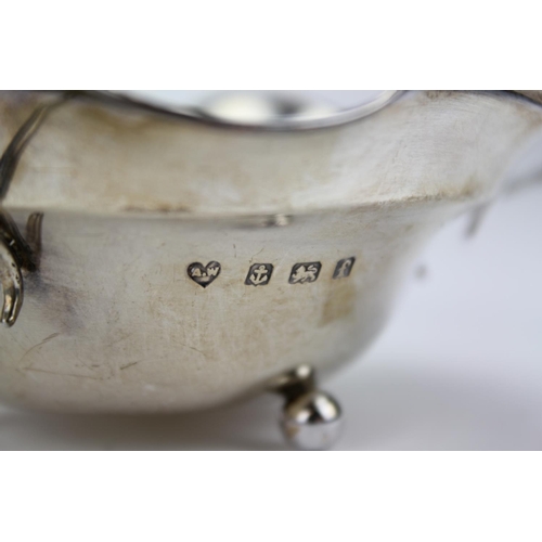 10 - A Silver Three Handle Bon Bon Dish and a Fluted Pin Tray. Weighing 154 Grams.