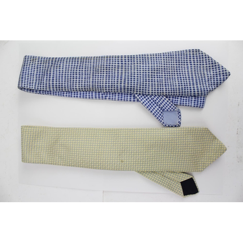 158 - Two Original HERMES of Paris Ties. Both 100% Pure Silk originally from the 1980's to 1990's. Require... 