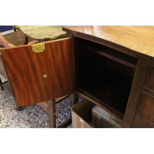 444 - A Reproduction Mahogany & Cross Banded Adams Design Sideboard resting on Square Feet. Measuring: 160... 