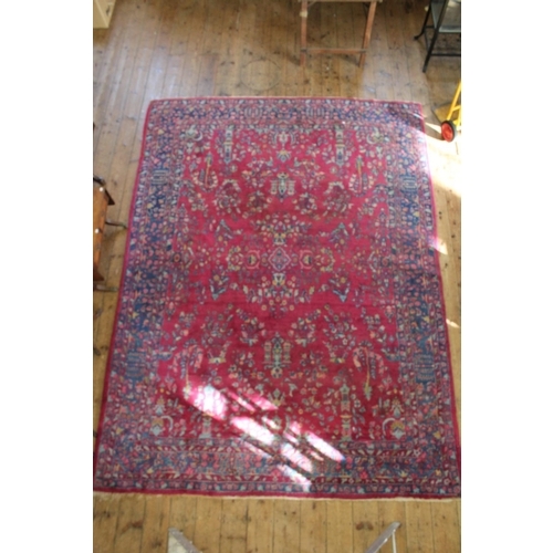 292 - An All Over Floral Bordered and Gold Patterned Purple Ground and Medallioned, Turkmen Carpet. 11 Foo... 