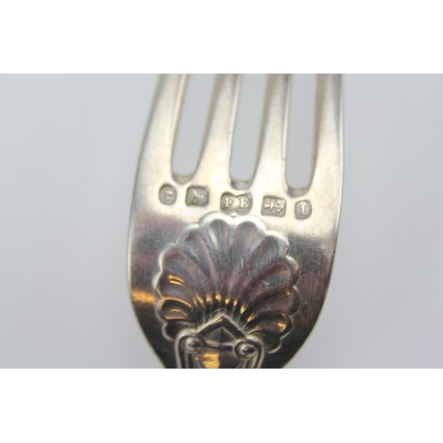 53 - A Set of 7 Silver Kings Pattern Time Marked Table Forks by Frederick Elkington. L. Weighing: 679g.