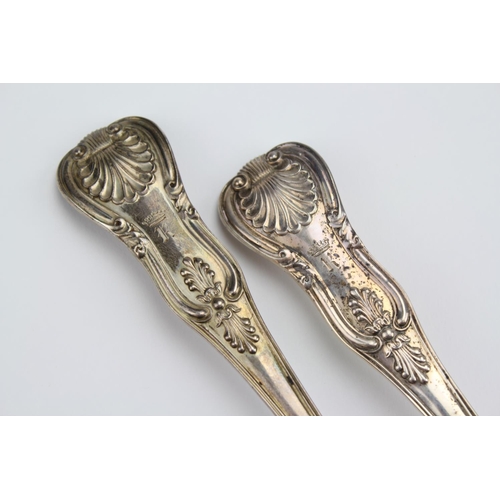 67 - A Pair of Kings Pattern Silver Stuffing Spoons. Weighing: 343g.