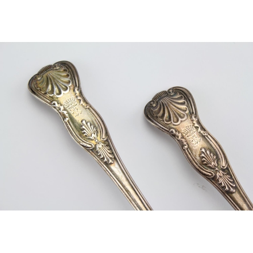 69 - A Pair of Silver Kings Pattern Sauce Ladles, crested, Frederick Elkington. Birmingham i. Weighing: 1... 