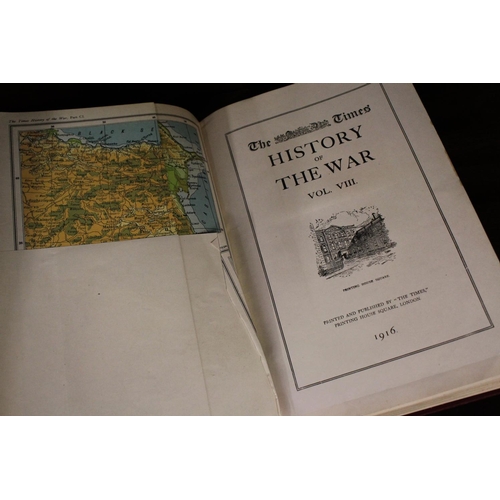 277 - The Times illustrated History of the War, 1914-1918 in Purple Cloth Binding TEG and Cut.