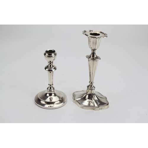 70 - An Adams design Silver Candlestick. Registration Number: 373053. Sheffield d. Along with one other C... 