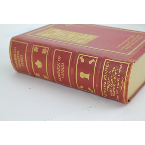 56 - The Commercial Registry of Canada, Globe Encyclopedia, Leather Bound, TEG, Index & Gilt.