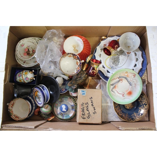 131 - A Large Box of China to include: Royal Albert, Tea, China, Plates, etc.