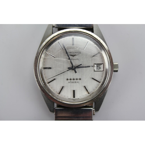 190 - A Gents Longines stainless steel cased Wristwatch on extending strap. no 0267727.