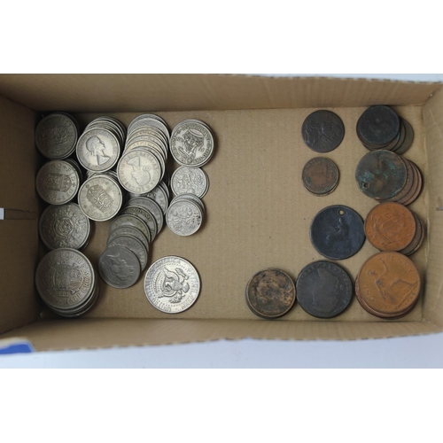 250 - A Collection of Coins to include 50+ Cupro-Nickel Coins to include Half Crowns, 2 Shillings, Sixpenc... 