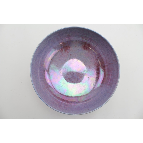 484 - A Ruskin of West Smethwick Purple Egg Shell Bowl. Measuring: 24cm across.