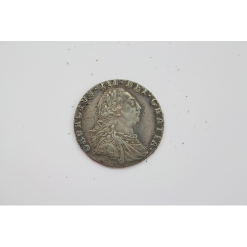 253 - A 1787 George 3rd sixpence.