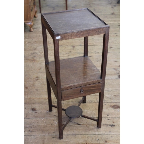 382 - A Late 19th Century Mahogany Bedside Table with with a Single Drawer. Measuring: 31 cms wide x 80 cm... 