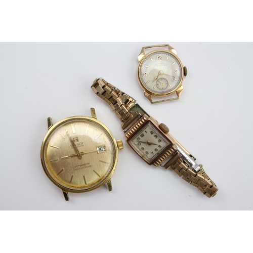 98 - A Gentleman's Tissot Automatic Wristwatch, along with Comex 17 ruby 18 carat gold cased face and one... 