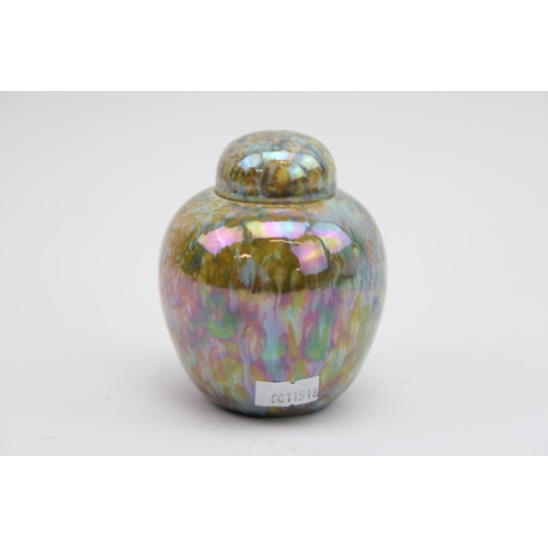 308 - A Ruskin of West Smethwick turquoise and lavender ginger jar, 1927. 9cm.