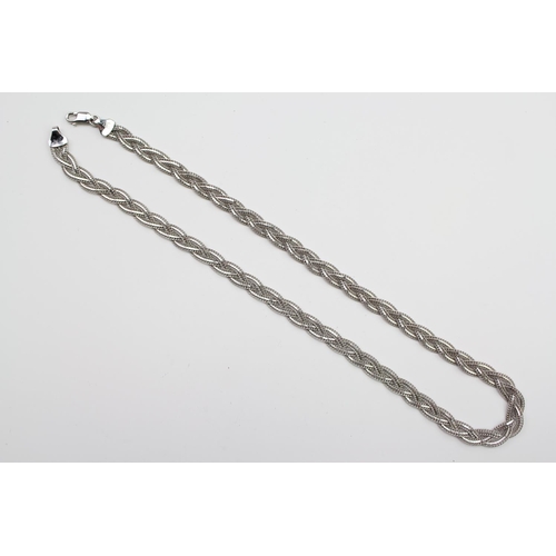 273 - A 9ct White Gold Flexible Milanese Design Necklace. Weight approximately 13.2 grams. Length approxim... 