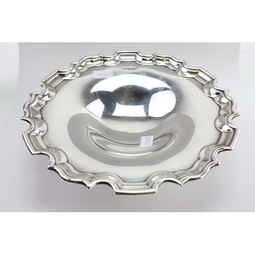 5 - A Silver Pie Crust Edged Chippendale bordered Dish. Sheffield v. Weighing: 367 grams.