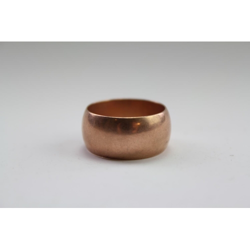 202 - Rose Gold wedding band. Size P. Weight approx 8.7g