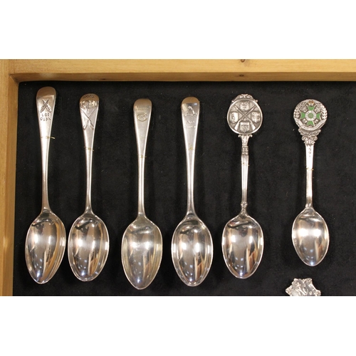 7 - A Collection of Silver Rifle Association and Shooting Club Spoons including The Boer War, artist rif... 