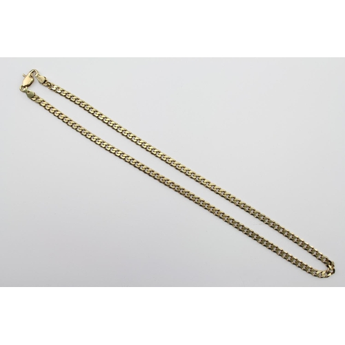 229 - A 9ct Gold flat link necklace. Weighing Approximately 20g