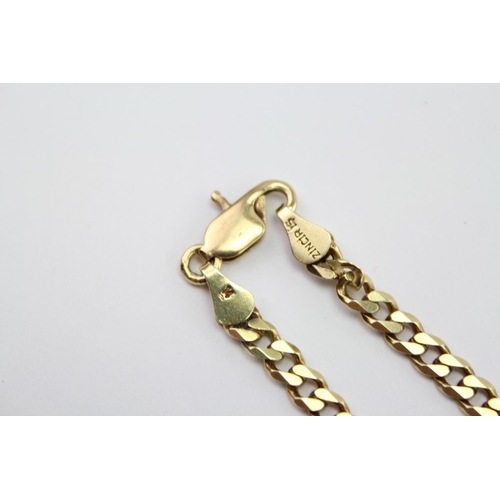 229 - A 9ct Gold flat link necklace. Weighing Approximately 20g