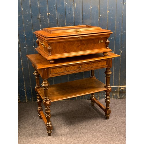 94 - An 18th Century mahogany Orphenion Music Box in full working order, along with various discs, fitted... 