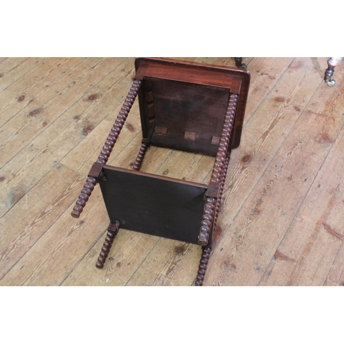 404 - A Late 19th Century Box & Twist Mahogany Side Table.