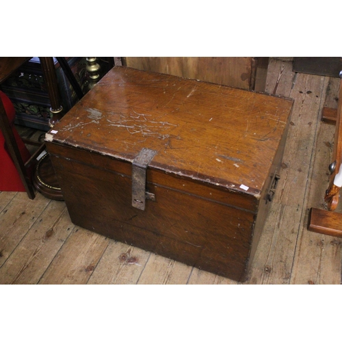 418 - A Victorian Baize Lined Silver Storage Box with Fitted Trays & Carrying Handles. Measuring: 69 cms a... 