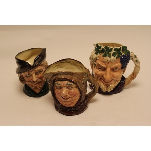 551 - A Royal Doulton Toby Jug of Fryer Tuck (862066), one other of Bacchus (862066) & Robin Hood (847681)... 