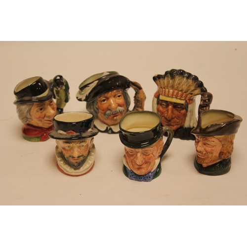 552 - 6 x Toby Jugs to include Beefeater, North American Indian, Sancho Panza, The Walrus & Carpenter, & o... 