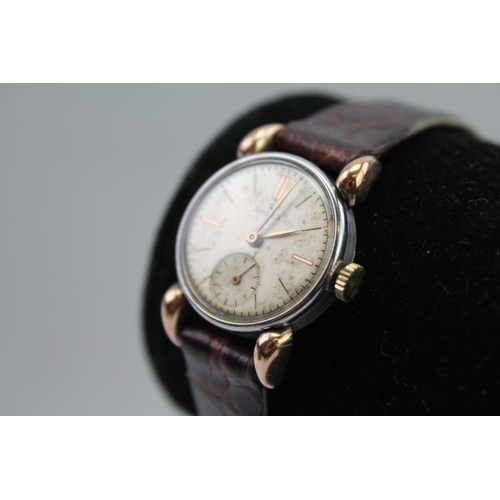 178 - A Ladies Stainless Steel & 9ct Gold Rolex Wristwatch on a Brown Leather Strap along with another str... 