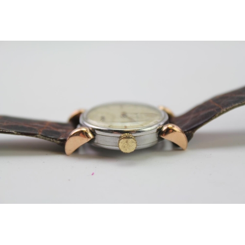 178 - A Ladies Stainless Steel & 9ct Gold Rolex Wristwatch on a Brown Leather Strap along with another str... 