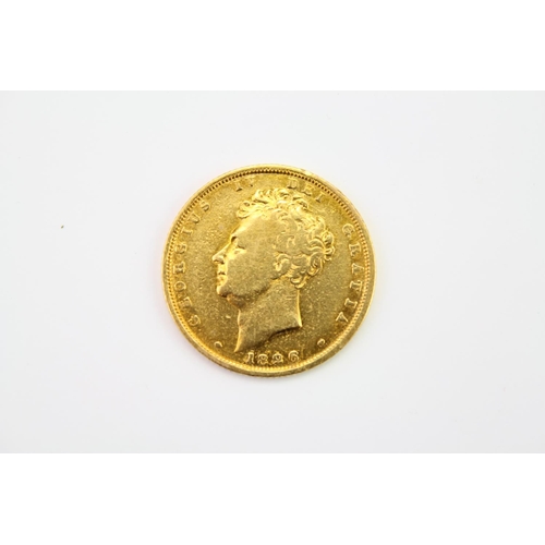 272 - An 1826 George IV Gold Sovereign. The Reverse Ensigns Armorial of the United Kingdom within Shield. ... 