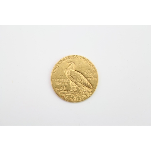 278 - A 1914 American Indian Head Quarter Eagle Gold Coin ($2.50). Weighing: 4.2 grams.