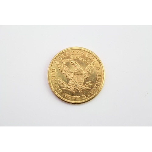 281 - An 1898 American Liberty Head Half Eagle Gold Coin ($5.00) with Mint Mark S (San Francisco). Weighin... 