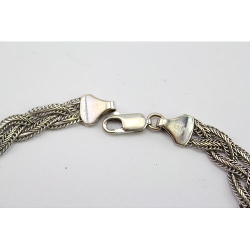 159 - An Italian 9ct white Gold Milanese bracelet. Weight approx: 6.9 grams.