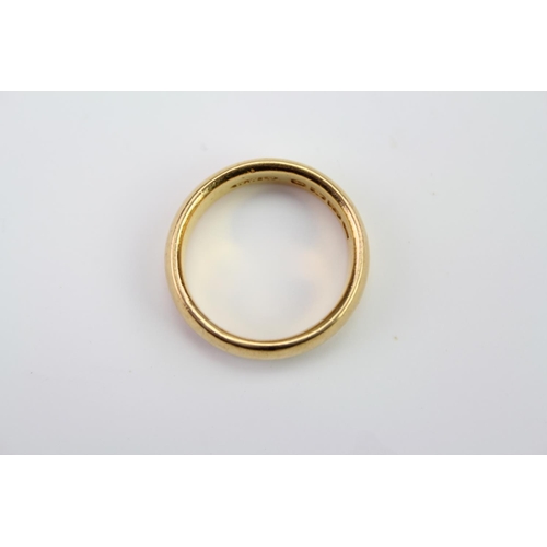 168A - A Ladies 22ct Gold Wedding Ring. Weighing: 9.9 grams. Size: m.