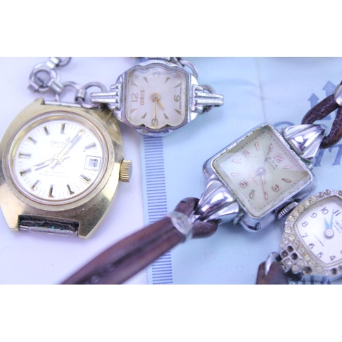 203 - A collection of ladies wristwatches to include a Oris, Sekonda, etc.