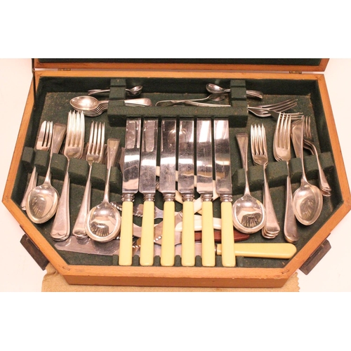 83 - A Canteen of Silver Plated Cutlery including Fish Knives & Forks, Carvers, etc.