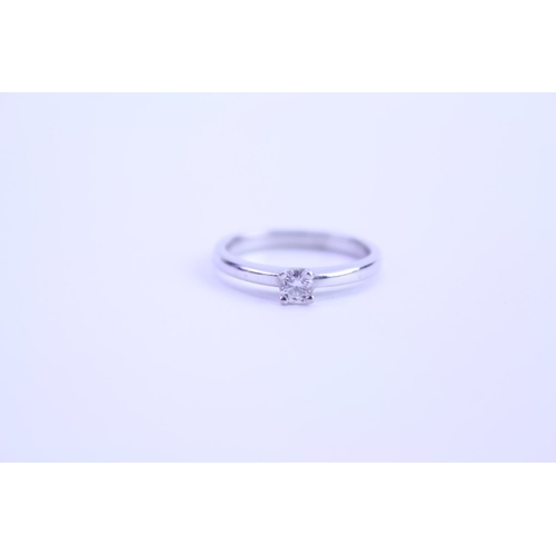 88 - A White Gold Ladies Diamond Ring (Not Marked). Weighing: 3.1 grams. Size: J/K.