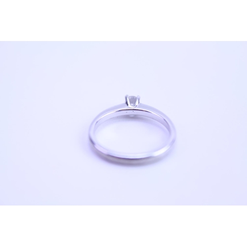 88 - A White Gold Ladies Diamond Ring (Not Marked). Weighing: 3.1 grams. Size: J/K.