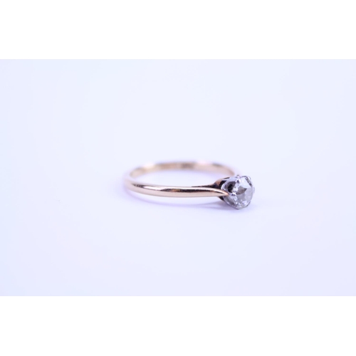 91 - An 18ct Ladies Gold Diamond Ring in Small Box. 0.25ct Diamond. Weighing: 2.2 grams. Size: P.