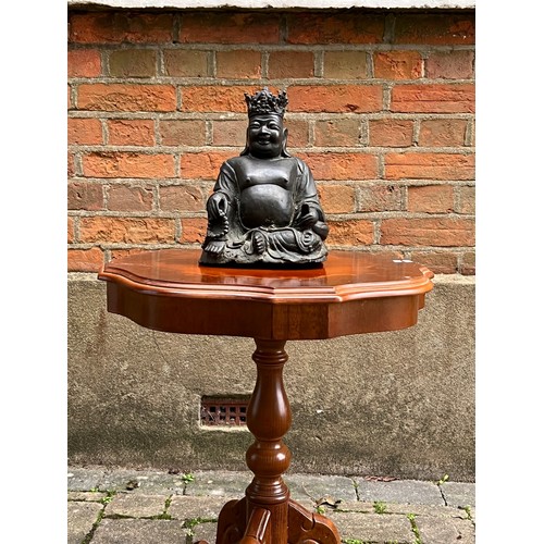 250 - An Study of a Seated Buddha holding a Necklace wearing a Crown. Measuring: 30 cms high x 19 cms acro... 